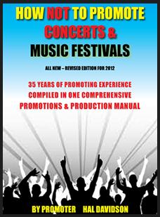 Hown not to promote concerts & festivals book cover