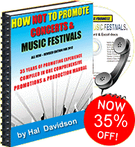 How Not to Promote Concert and Music Festivals offer